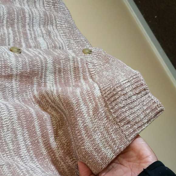Joe Fresh| NWT Brown and White Patterned Cardigan With Buttons Cotton Blend - Picture 4 of 15
